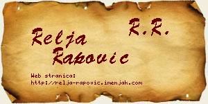 Relja Rapović vizit kartica